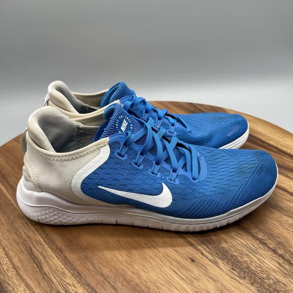 Nike Free RN 2018 Shoes Womens 8.5 Blue Running Comfort Lightweight Gym Sneakers - Picture 1 of 8